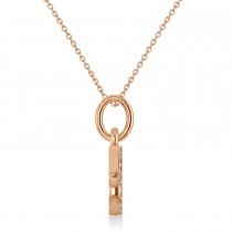Cancer Zodiac Diamond Pendant Necklace 14k Rose Gold (0.18ct)