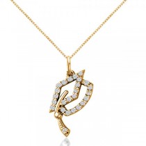 Diamond Graduation Cap Pendant Necklace 14k Yellow Gold (0.13ct)