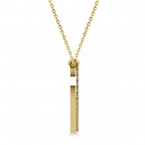 Double Row Open Heart Diamond Pendant Necklace 14k Yellow Gold (0.66ct)