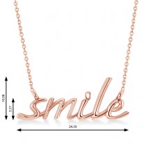 Smile Pendant Necklace 14k Rose Gold
