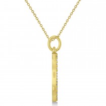 Diamond Swan Pendant Necklace 14k Yellow Gold (0.21ct)
