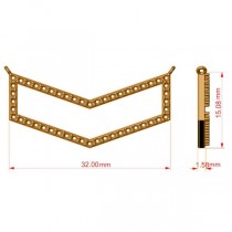 Diamond V-Shaped Chevron Bar Pendant Necklace 14k Yellow Gold (0.50ct)