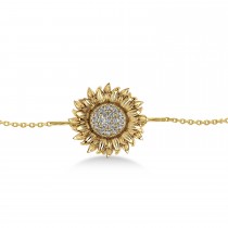 Sunflower Diamond Bracelet 14k Yellow Gold (0.19ct)