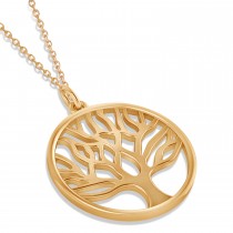 Family Tree of Life Pendant Necklace 14k Rose Gold