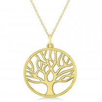 Family Tree of Life Pendant Necklace 14k Yellow Gold
