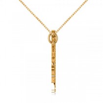 Diamond Giraffe Pendant Necklace 14k Yellow Gold (0.26ct)
