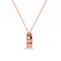 Diamond & Opal 5-Stone Pendant Necklace 14k Rose Gold 0.25ct