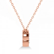 Diamond & Pink Tourmaline 5-Stone Pendant Necklace 14k Rose Gold 2.00ct