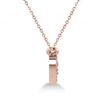 Double Heart Diamond Pendant Necklace 14k Rose Gold (0.28ct)