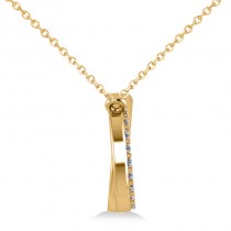Interlocking Circular Diamond Pendant Necklace 14k Yellow Gold (0.33ct)