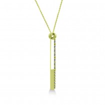 Diamond Chevron Trapeze Pendant Necklace 14k Yellow Gold (0.53ct)