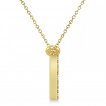 Diamond Hashtag Fashion Pendant Necklace 14K Yellow Gold (0.10ct)