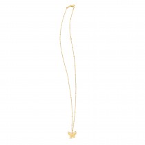 Butterfly Pendant Necklace in 14k Yellow Gold