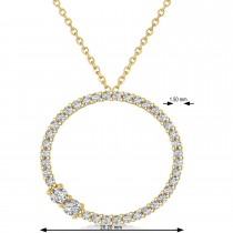 Lab Grown Diamond Locked Circle of Life Pendant Necklace 14k Yellow Gold (0.46ct)