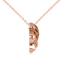 Turtle Diamond Accented Pendant Necklace 14k Rose Gold (0.14ct)