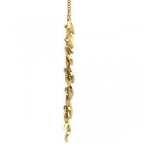 Vine Leaf Pendant Necklace 14k Yellow Gold