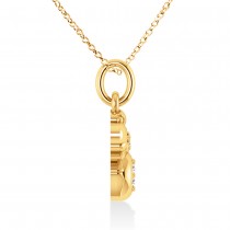 Diamond Bee Pendant Necklace 14k Yellow Gold (0.10ct)