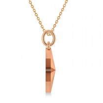 Shinning Bright North Star Pendant Necklace 14k Rose Gold