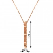 Diamond Sun Pendant Necklace 14k Rose Gold (0.56ct)