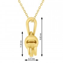 Shark Charm Pendant Necklace 14k Yellow Gold
