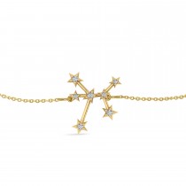 Diamond Sagittarius Zodiac Constellation Star Bracelet 14k Yellow Gold (0.11ct)
