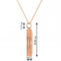 Oval Engravable Locket Pendant Necklace 14k Rose Gold