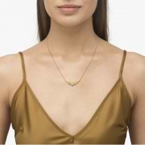 Diamond Heart & Angel Wings Pendant Necklace 14k Yellow Gold (0.05ct)