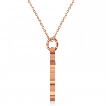 Map of Africa Pendant Necklace 14K Rose Gold