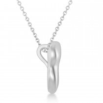 Tooth Pendant Necklace 14k White Gold