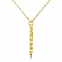 Caduceus Registered Dental Hygienist Pendant Necklace 14k Yellow Gold