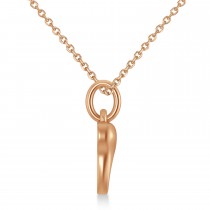 Molar Tooth Pendant Necklace 14k Rose Gold