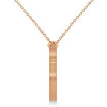 Tiger's Face Shaped Charm Pendant Necklace 14k Rose Gold
