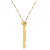 Israel Flag Pendant Necklace 14K Yellow Gold