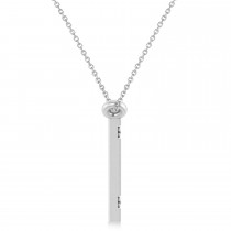 Diamond Accented Israel Flag Pendant Necklace in Sterling Silver (0.24ct)
