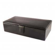 Eight Cufflinks Storage Box Black Leather