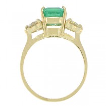 0.81ct Diamond & 2.04ct Emerald 14k Yellow Gold Ring