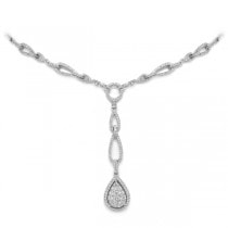 2.54ct 14k White Gold Diamond Necklace