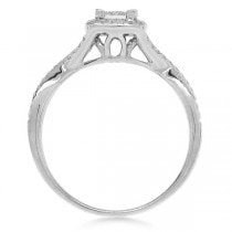 0.63ct 14k White Gold Princess Cut Diamond Engagement Ring