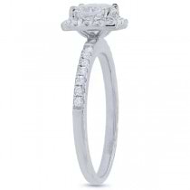 1.35ct 14k White Gold GIA Certified Radiant Cut Diamond Engagement Ring