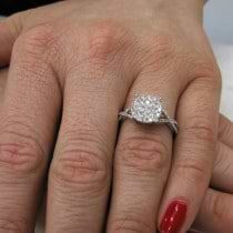 0.60ct 14k White Gold Diamond Pave Lady's Ring