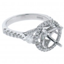0.64ct 14k White Gold Diamond Semi-mount Ring