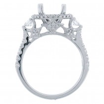 0.64ct 14k White Gold Diamond Semi-mount Ring