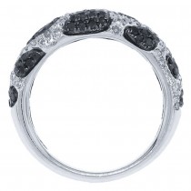 1.00ct 14k White Gold Black & White Diamond Ring