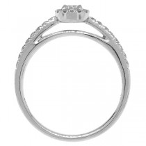 0.45ct 14k White Gold Round Brilliant Diamond Engagement Ring