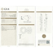 1.27ct 14k White Gold GIA Certified Cushion Cut Diamond Engagement Ring