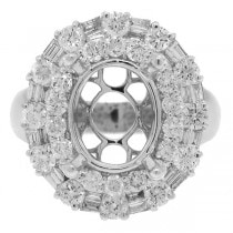 1.75ct 18k White Gold Diamond Semi-mount Ring