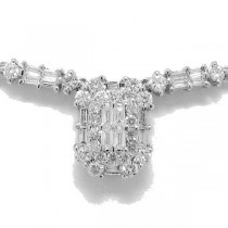 5.44ct 18k White Gold Diamond Necklace