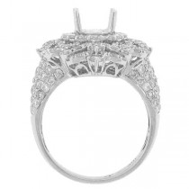2.72ct 18k White Gold Diamond Semi-mount Ring