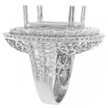 5.39ct 18k White Gold Diamond Semi-mount Ring