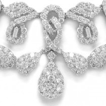 18.07ct 18k White Gold Diamond Necklace